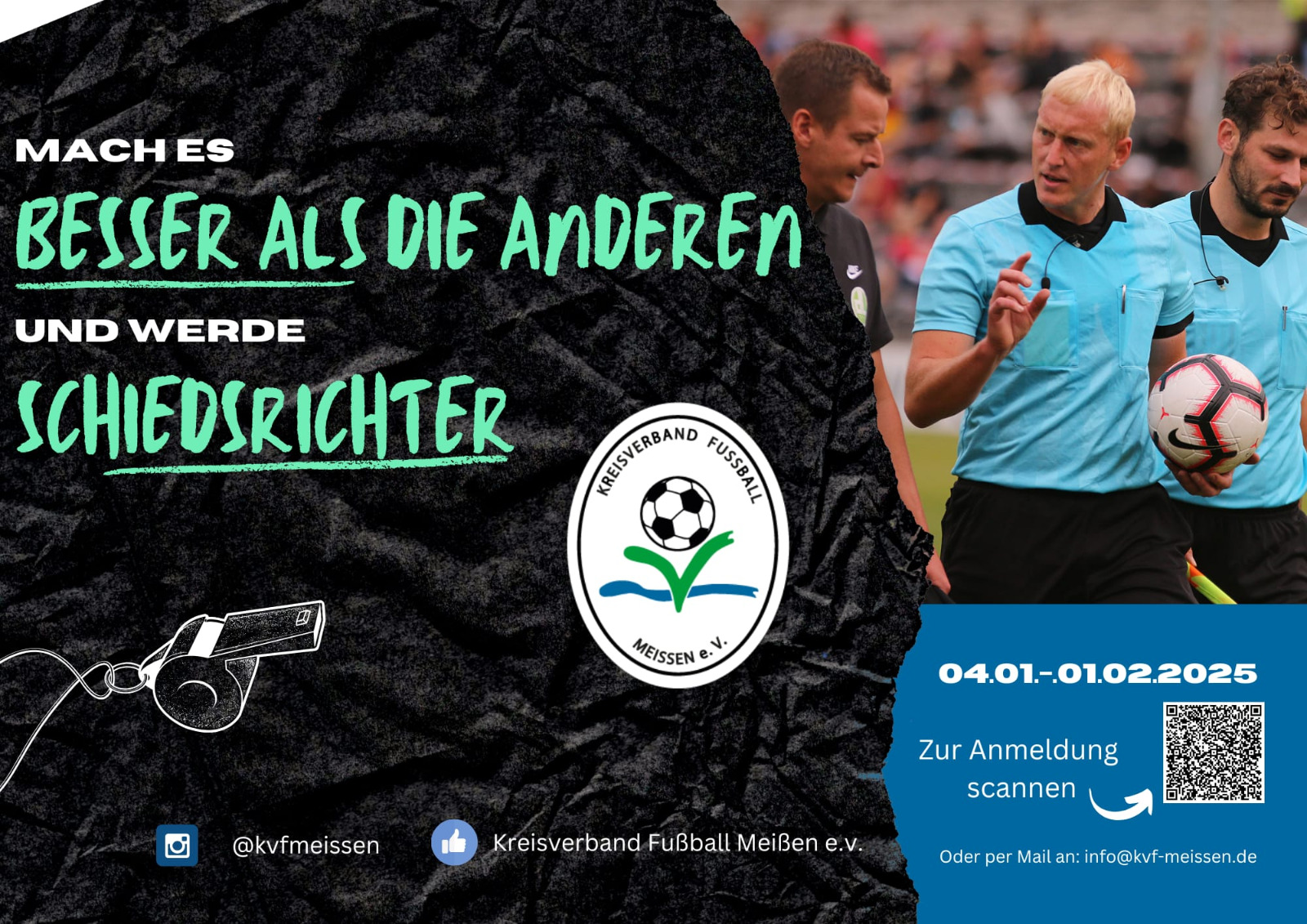 Schiedsrichter Banner Kreisverband Fußball Meißen e. V.